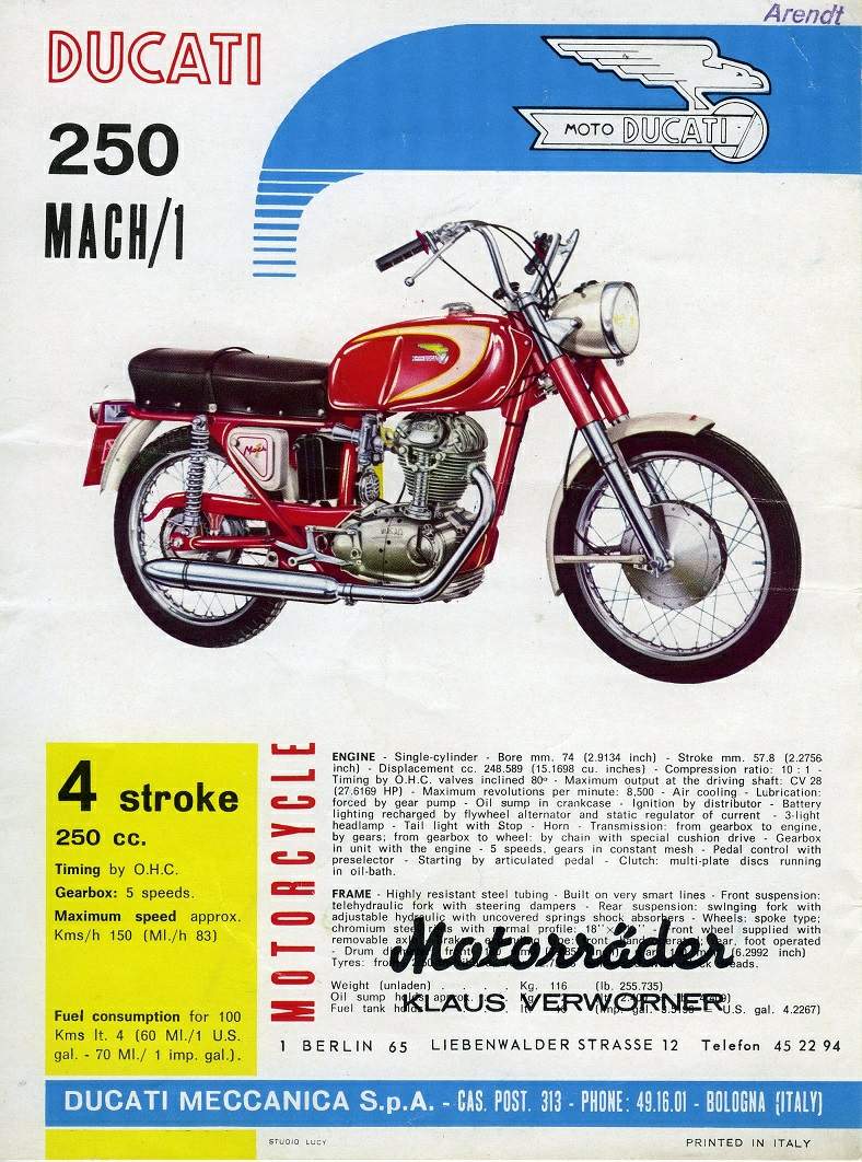 Ducati 250 Ma For Sale Specifications, Price and Images