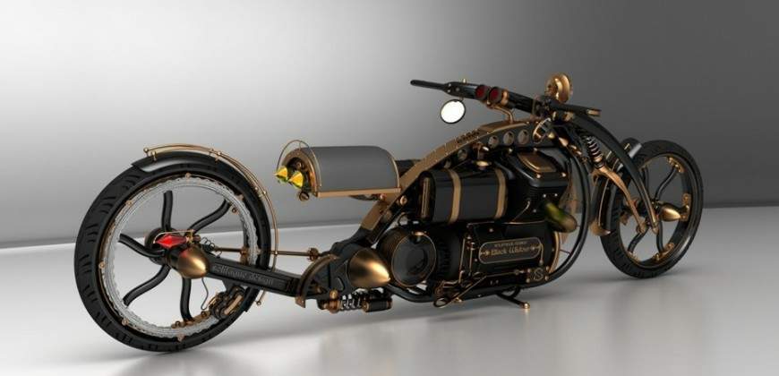 Black Widow Steampunk Chopper by Solifague 
Design For Sale Specifications, Price and Images