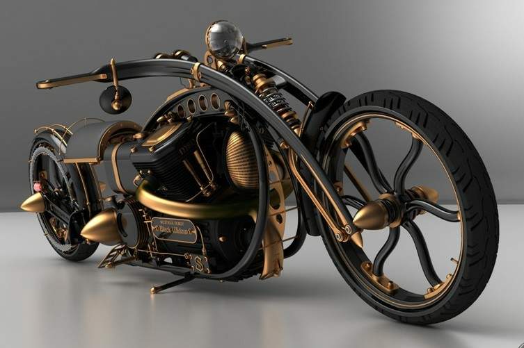 Black Widow Steampunk Chopper by Solifague 
Design For Sale Specifications, Price and Images