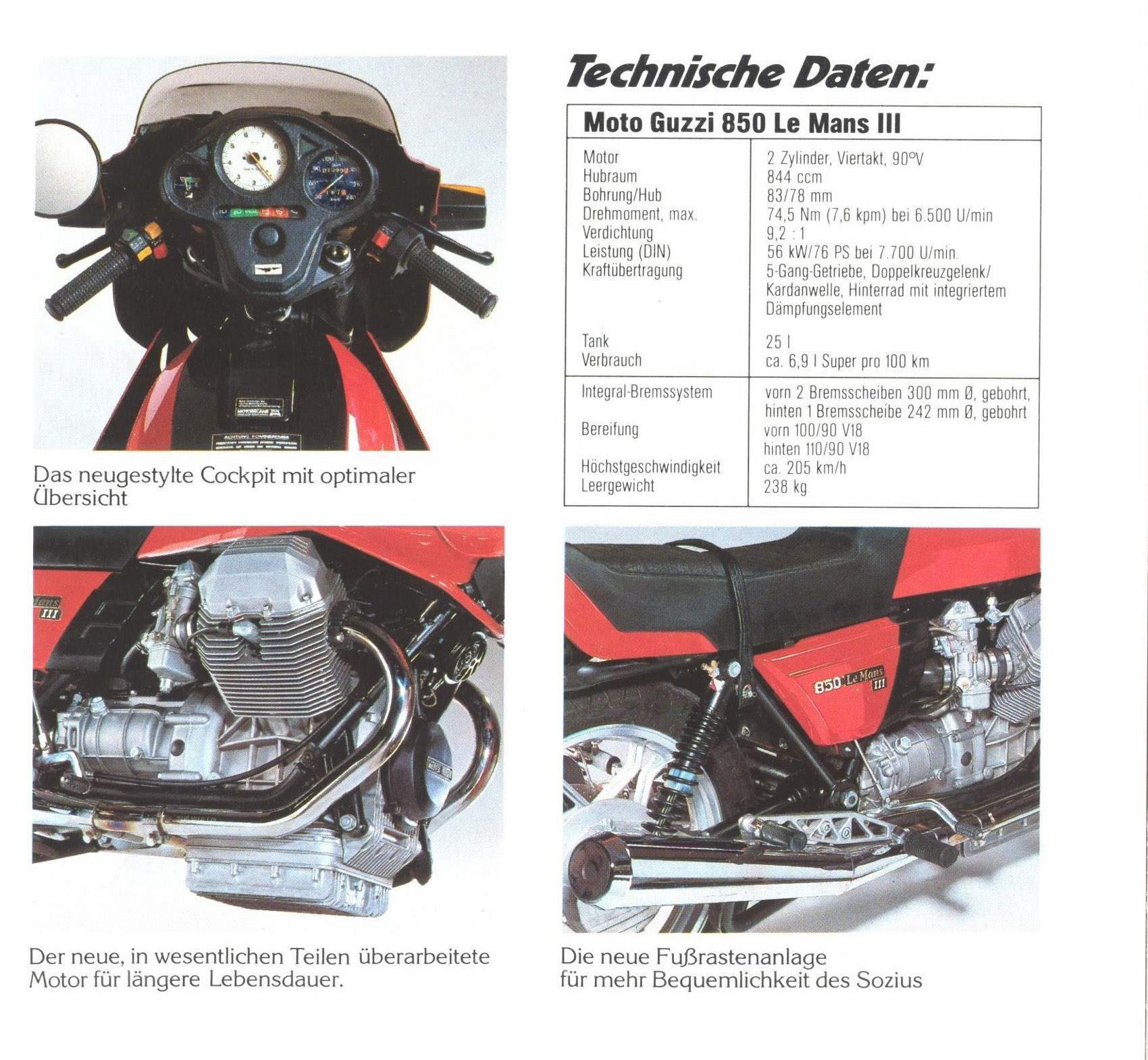 Moto Guzzi 850 Le Mans Mark III For Sale Specifications, Price and Images