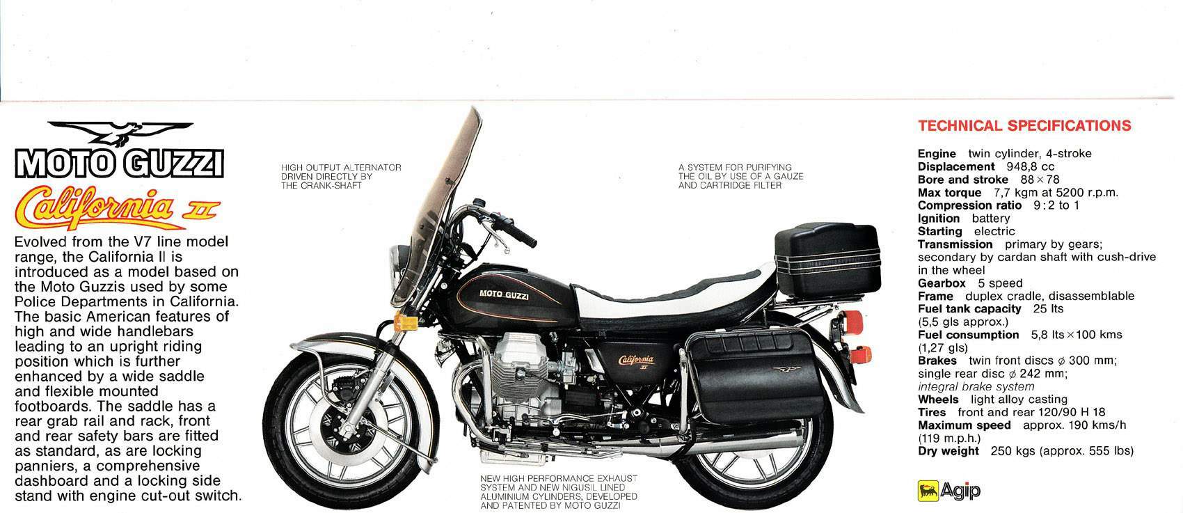 Moto Guzzi V1000 California II For Sale Specifications, Price and Images