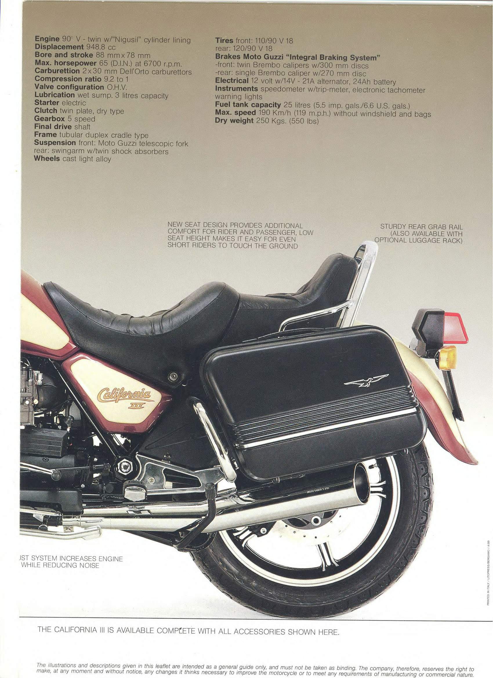 Moto Guzzi California III For Sale Specifications, Price and Images