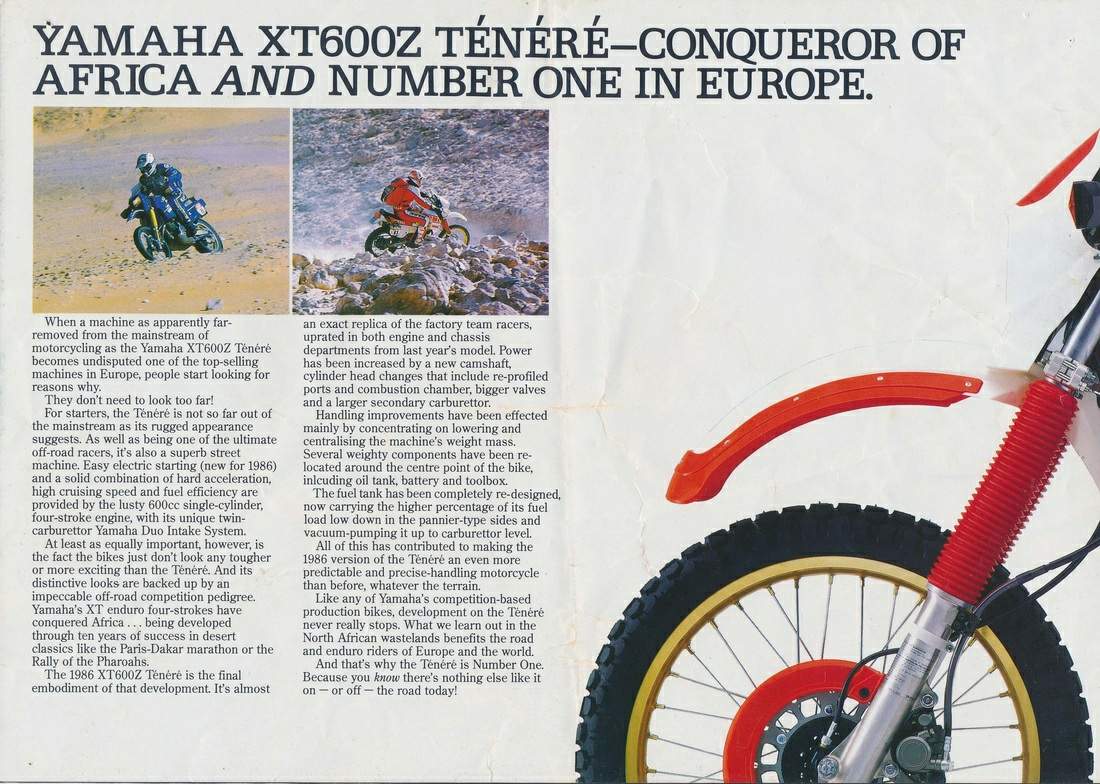 Yamaha XT 600Z Ténéré For Sale Specifications, Price and Images