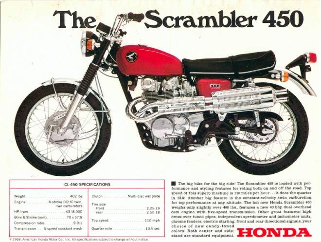 Honda CL 450 Scrambler For Sale Specifications, Price and Images