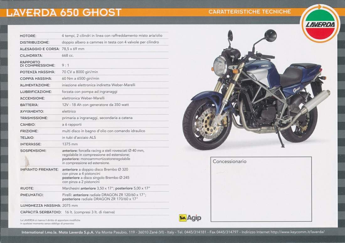 Laverda 650 Ghost For Sale Specifications, Price and Images