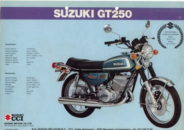 Suzuki GT 250 For Sale Specifications, Price and Images