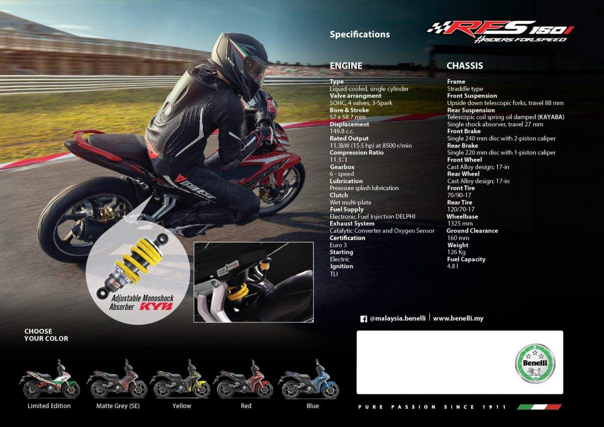 Benelli RFS150iLE For Sale Specifications, Price and Images