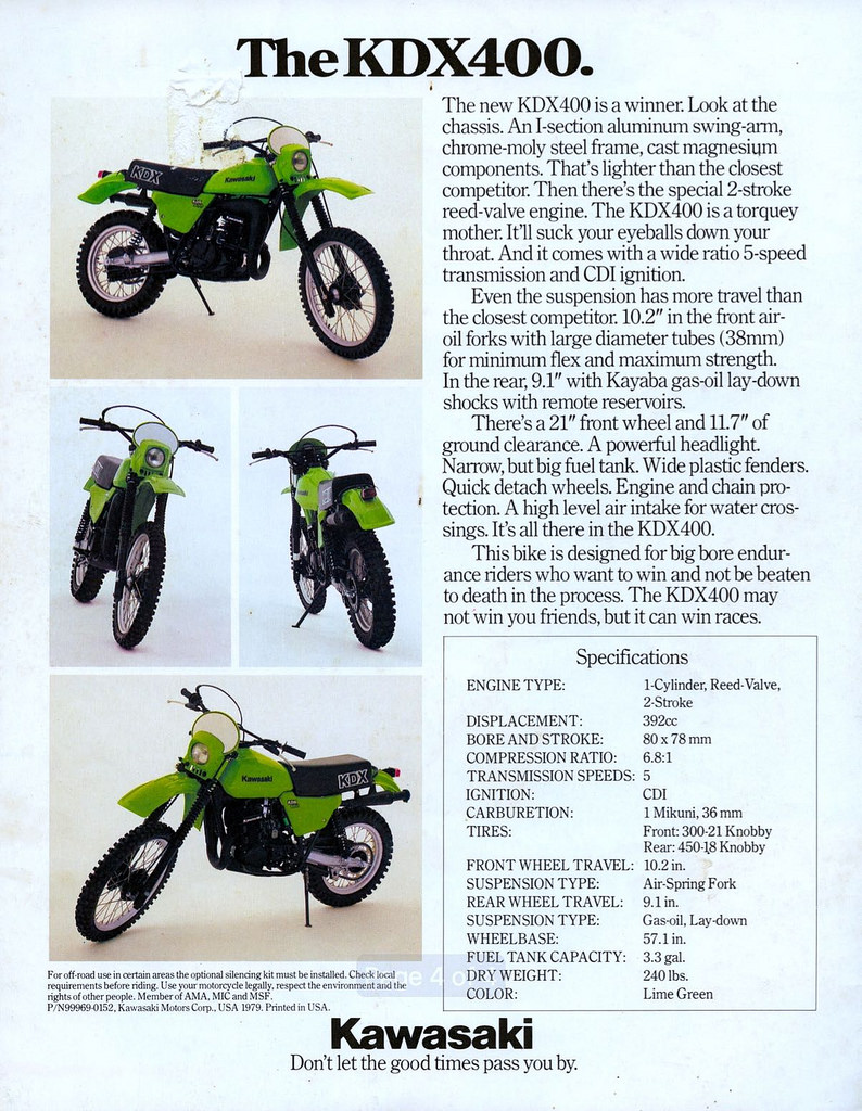 Kawasaki KDX 400 For Sale Specifications, Price and Images