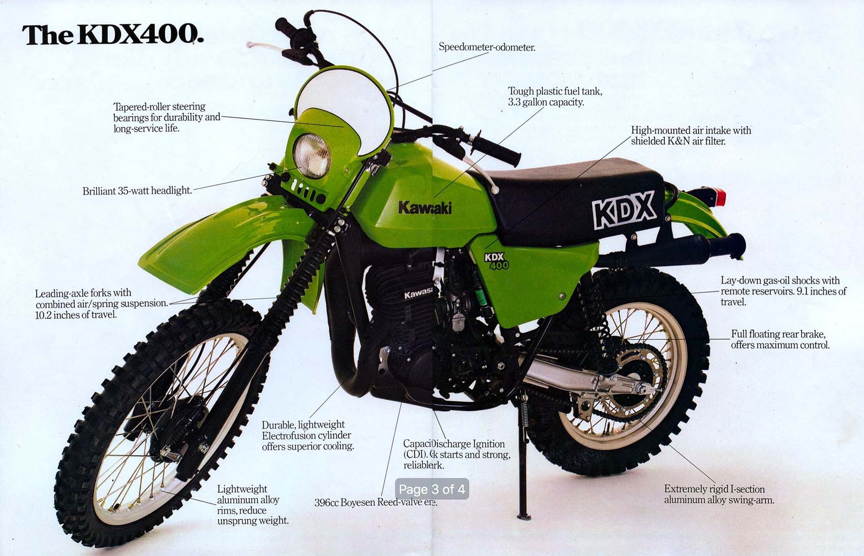 Kawasaki KDX 400 For Sale Specifications, Price and Images