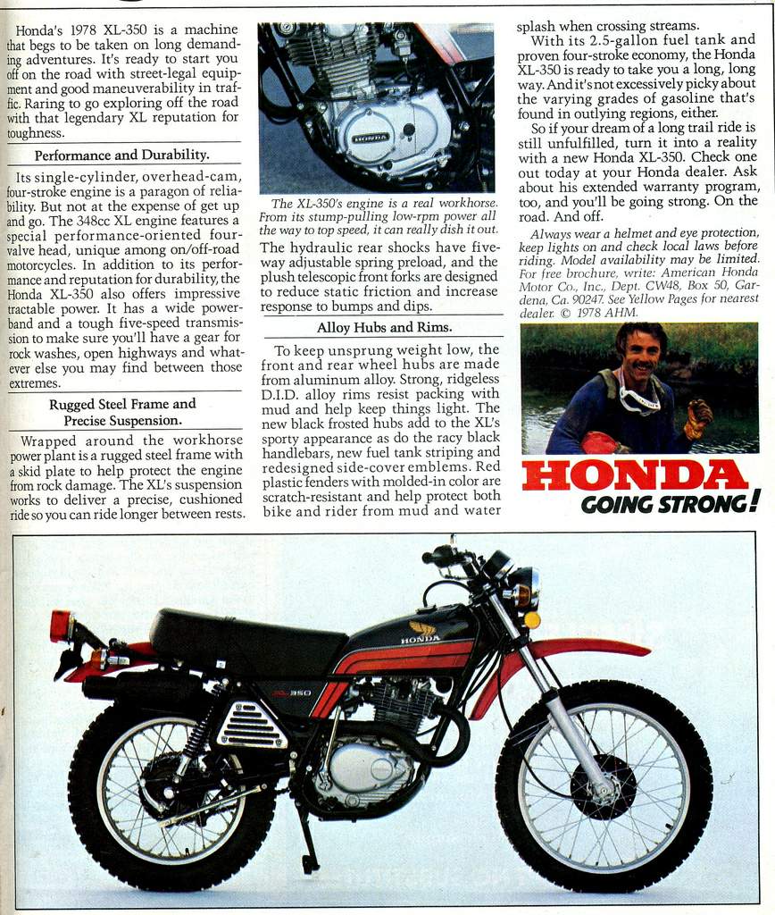 Honda XL 350 For Sale Specifications, Price and Images