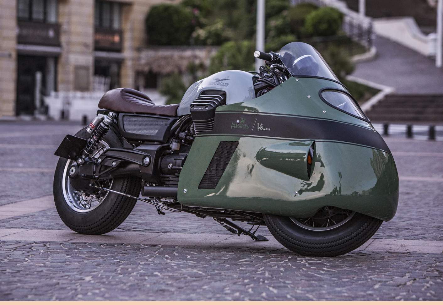 Vanguard Moto Guzzi V8 homage design by Gannet 
				Design Made by Numbnut Motorcycles For Sale Specifications, Price and Images