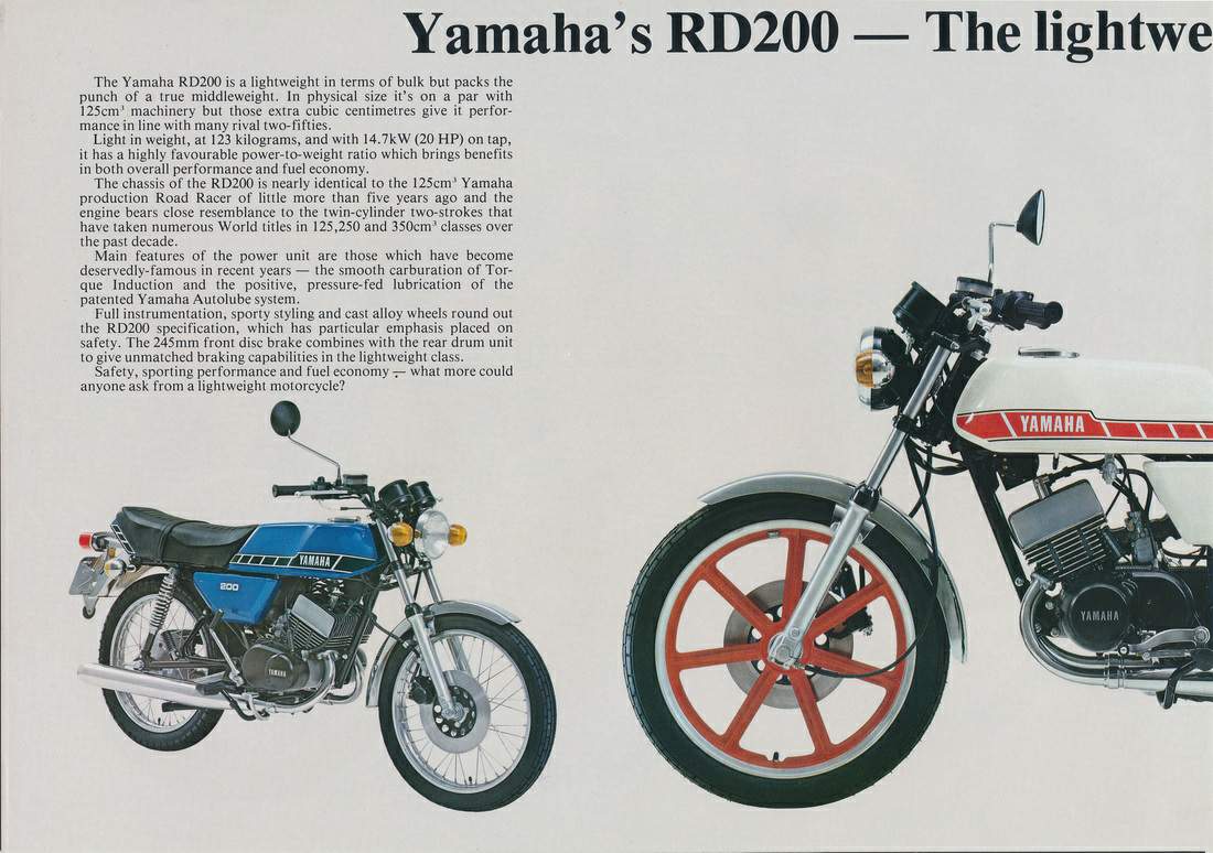 Yamaha RD 200 For Sale Specifications, Price and Images